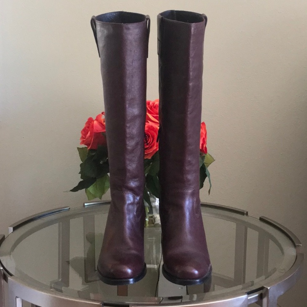 Burgundy Italian Leather Boots